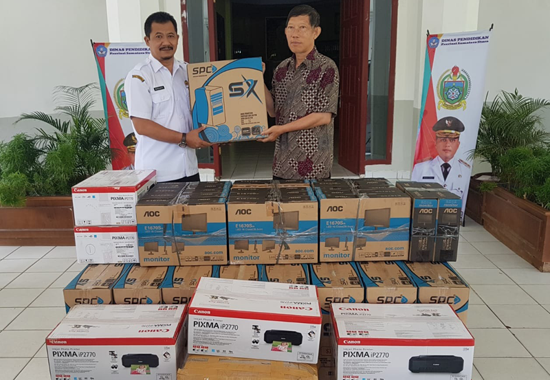 Matauli Terima Bantuan 17 Komputer dan 17 Printer dari Kapolda Sumut